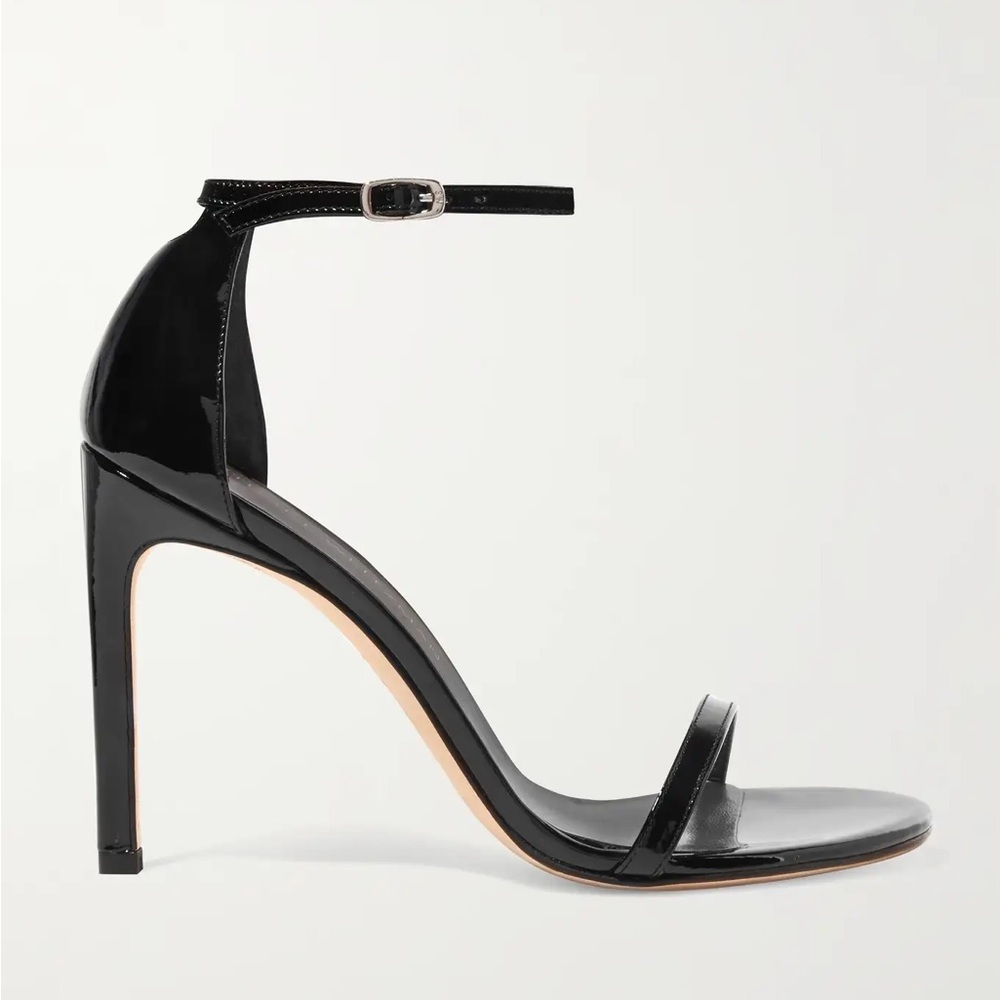Stuart Weitzman Black Heels with Strappy Design